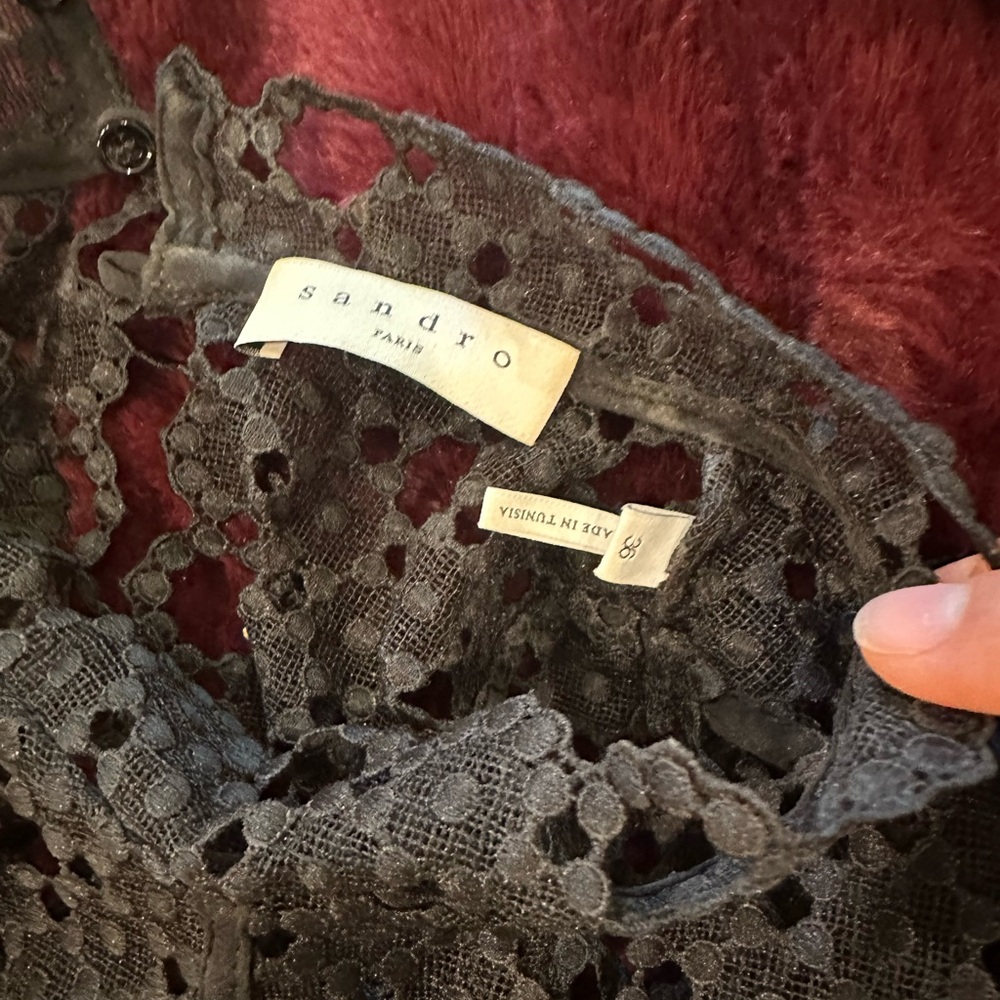 Sandro black lace dress - Picture 2 of 3